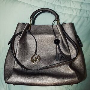 Michael Kors Metallic Silver Tote Bag